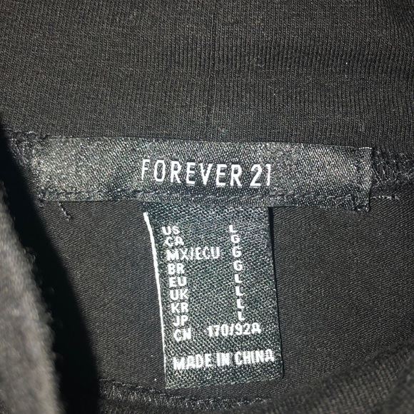 Forever 21 black turtle neck crop top - Picture 7 of 8